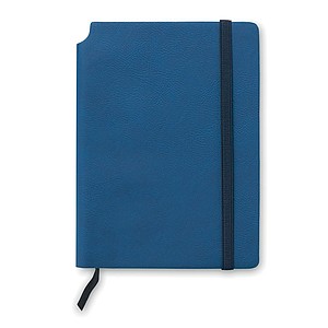 A5 zápisník s měkkými deskami, 80 linkovaných stránek, modré