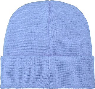 Akrylová čepice Boreas protáhlého tvaru (beanie), světle modrá