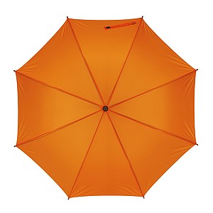 Automatický deštník, oranžová, dřevěná rukojeť, pr. 103 cm