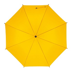 Automatický deštník, žlutá, dřevěná rukojeť, pr. 103 cm