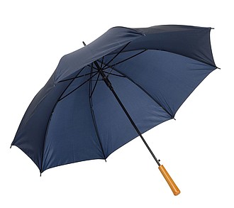 Automatický holový deštník s rukojetí v dřevěném vzhledu, pr. 103cm, námořní modrá - reklamní deštníky