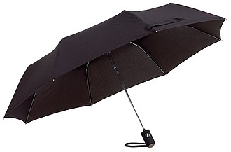 Automatický kapesní deštník, černý - reklamní deštníky