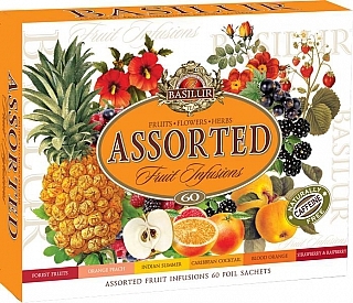 Basilur Fruit Infusions Assorted přebal 60 gastro sáčků