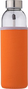 BUFALA Skleněná láhev na pití v neoprenovém rukávu, 500 ml, oranžová