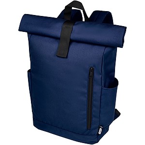 DAGY Rolovací městský batoh z recyklovaného polyesteru GRS, námořní modrá