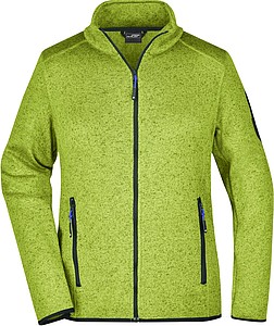 Dámská fleecová bunda James Nicholson knit fleece jacket women, jasně zelená/modrá, vel. S