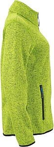 Dámská fleecová bunda James Nicholson knit fleece jacket women, jasně zelená/modrá, vel. S