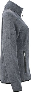 Dámská fleecová bunda James Nicholson knit fleece jacket women, tmavě šedá/stříbrná, vel. L