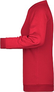 Dámská mikina James Nicholson sweatshirt women, červená, vel. XS