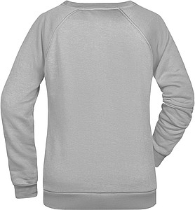 Dámská mikina James Nicholson sweatshirt women, sv. šedý melír, vel. XXL