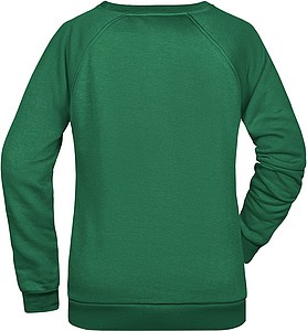 Dámská mikina James Nicholson sweatshirt women, sv. zelená, vel. XS