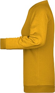 Dámská mikina James Nicholson sweatshirt women, tmavě žlutá, vel. XS