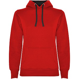 Dámská mikina ROLY URBAN, červená s černými doplňky, 2XL