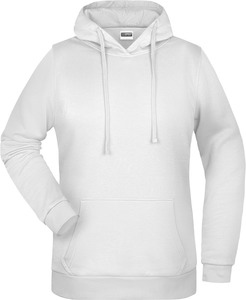 Dámská mikina s kapucí James Nicholson sweat hoodie women, bílá, vel. XS