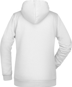 Dámská mikina s kapucí James Nicholson sweat hoodie women, bílá, vel. XXL