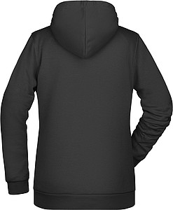 Dámská mikina s kapucí James Nicholson sweat hoodie women, černá, vel. XXL