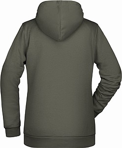 Dámská mikina s kapucí James Nicholson sweat hoodie women, šedá, vel. XXL