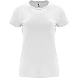 Dámské tričko s krátkým rukávem, ROLY CAPRI, bílá, vel. M - dámská trička s vlastním potiskem