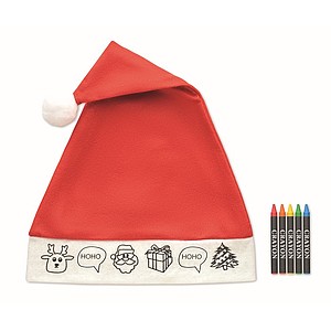 Dětská santovská čepice s voskovkami - vánoční reklamní předměty