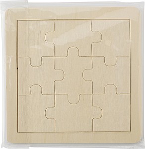 Dřevěné puzzle 9 dílků, k potisku - reklamní předměty