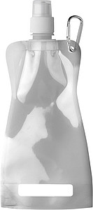 DUNCAN Rolovací plastová láhev s klipem, objem 420 ml, stříbrná