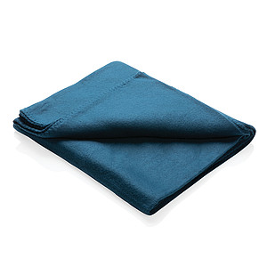 Fleecová deka v pytlíku, námořní modrá - deka s vlastním potiskem