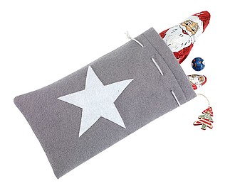 JANOV Pytlík s hvězdou, šedý - vánoční reklamní předměty