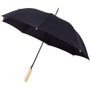 Jednobarevný deštník z recyklovaného PET , průměr 102 cm, černá - reklamní deštníky