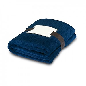 Jemná fleecová deka, modrá - ekologické reklamní předměty