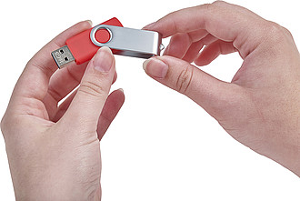 KARKULA USB flash disk kapacita 16GB, stříbrno oranžová