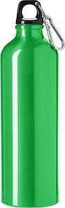 KELOTA Hliníková láhev na vodu s karabinou, 750 ml, zelená - reklamní předměty