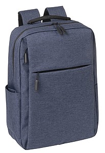 KORINT Polyesterový batoh na notebook nebo tablet s kapsami, riflová