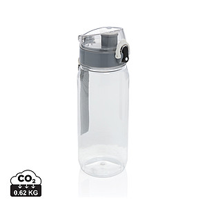 Láhev na vodu, 600ml, RPET, transparentní - ekologické reklamní předměty