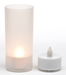 LUZAGA Dekorační svíčka s LED světlem a tlačítkem pro zapnutí - svíčka s vlastním potiskem