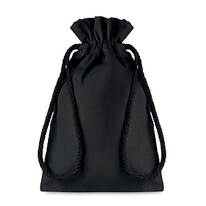 Malý bavlněný pytlík, 14x22cm, černý - taška s vlastním potiskem