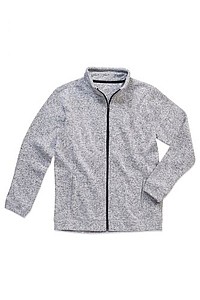 Mikina STEDMAN ACTIVE KNIT FLEECE JACKET MEN světle šedý melír L