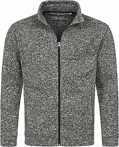 Mikina STEDMAN ACTIVE KNIT FLEECE JACKET MEN tmavě šedý melír XL - potisk mikin