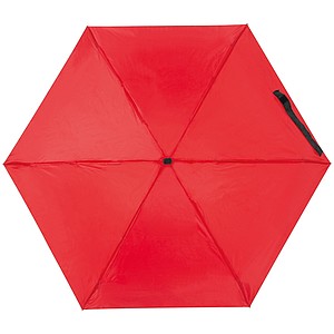 Mini skládací manuální deštník, pr. 92cm, v pouzdře, červený - reklamní deštníky