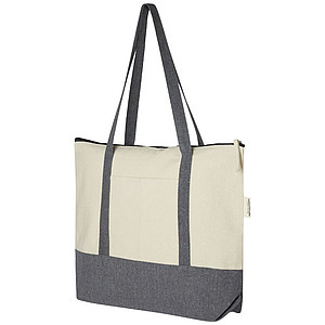 Nákupní taška na zip z recyklované bavlny - taška s vlastním potiskem