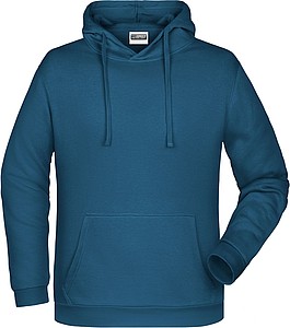 Pánská mikina s kapucí James Nicholson sweat hoodie men, modrozelená, vel. 4XL