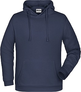 Pánská mikina s kapucí James Nicholson sweat hoodie men, námořní modrá, vel. L - potisk mikin