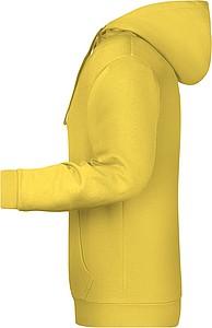 Pánská mikina s kapucí James Nicholson sweat hoodie men, sv. žlutá, vel. S