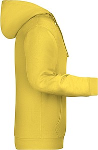 Pánská mikina s kapucí James Nicholson sweat hoodie men, sv. žlutá, vel. S