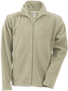 Pánská mikrofleecová mikina Kariban fleece jacket men, béžová, vel. S