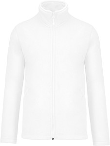 Pánská mikrofleecová mikina Kariban fleece jacket men, bílá, vel. S