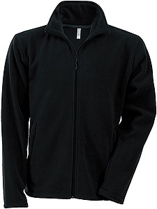 Pánská mikrofleecová mikina Kariban fleece jacket men, černá, vel. XL