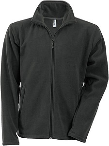 Pánská mikrofleecová mikina Kariban fleece jacket men, tmavě šedá, vel. S