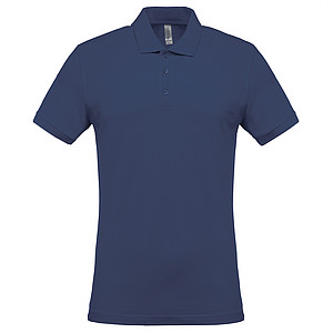 Pánské polotriko KARIBAN SHORT-SLEEVED PIQUÉ POLO SHIRT, tmavě modrá, L