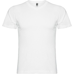 Pánské tričko s krátkým rukávem,výstřih do V, ROLY SAMOYEDO, bílá, vel. L - firemní trička s potiskem
