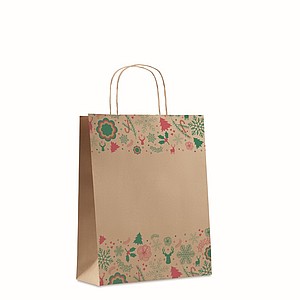 Papírová dárková taška s vánočním motivem, 25x11x32cm - vánoční reklamní předměty